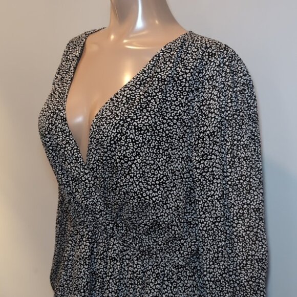 Maeve Anthropologie Carolyn Dress Leopard Print Wrap Fall Spring Size Medium - Picture 5 of 16